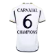 Premium Quality Men's CARVAJAL #6 CHAMPIONS Real Madrid Home Soccer Jersey Shirt 2023/24 Plus Size (4XL~5XL)- Fan Version - Pro Jersey Shop