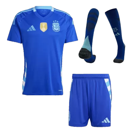 Men's Argentina Away Soccer Jersey Whole Kit (Jersey+Shorts+Socks) COPA AMÉRICA 2024 - Pro Jersey Shop