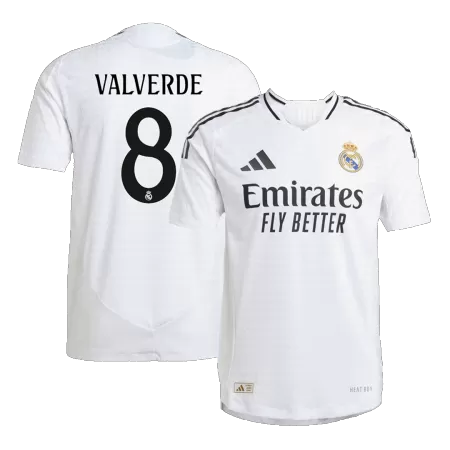Men's Authentic VALVERDE #8 Real Madrid Home Soccer Jersey Shirt 2024/25 - Player Version - Pro Jersey Shop