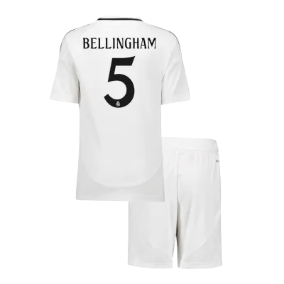 Kids BELLINGHAM #5 Real Madrid Home Soccer Jersey Kit (Jersey+Shorts) 2024/25 - Pro Jersey Shop