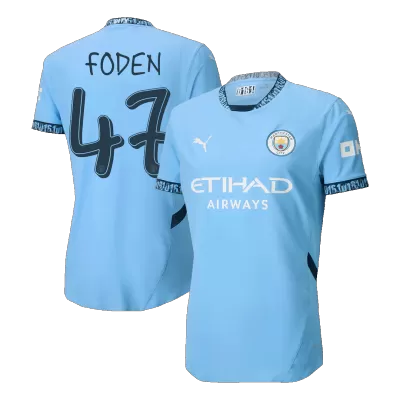 UCL Men's Authentic FODEN #47 Manchester City Home Soccer Jersey Shirt 2024/25 - Player Version - Pro Jersey Shop