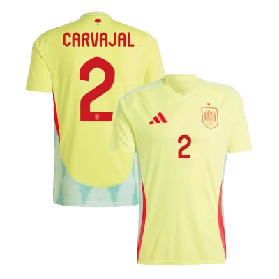 Men's CARVAJAL #2 Spain Away Soccer Jersey Shirt Euro 2024 - Fan Version - Pro Jersey Shop