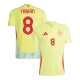 Men's FABIÁN #8 Spain Away Soccer Jersey Shirt Euro 2024 - Fan Version - Pro Jersey Shop