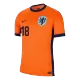 Men's MALEN #18 Netherlands Home Soccer Jersey Shirt Euro 2024 - Fan Version - Pro Jersey Shop