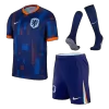 Men's Netherlands Away Soccer Jersey Whole Kit (Jersey+Shorts+Socks) Euro 2024 - Pro Jersey Shop