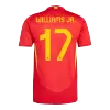 Men's Authentic WILLIAMS JR. #17 Spain Home Soccer Jersey Shirt 2024 - Player Version - Pro Jersey Shop