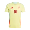 Men's Authentic RODRIGO #16 Spain Away Soccer Jersey Shirt 2024 - Player Version - Pro Jersey Shop