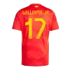 Men's WILLIAMS JR. #17 Spain Home Soccer Jersey Shirt Euro 2024 - Fan Version - Pro Jersey Shop