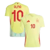 Men's OLMO #10 Spain Away Soccer Jersey Shirt Euro 2024 - Fan Version - Pro Jersey Shop