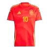 Men's OLMO #10 Spain Home Soccer Jersey Shirt Euro 2024 - Fan Version - Pro Jersey Shop