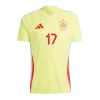 Men's WILLIAMS JR. #17 Spain Away Soccer Jersey Shirt Euro 2024 - Fan Version - Pro Jersey Shop