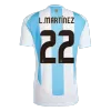 Premium Quality Men's L.MARTÍNEZ #22 Argentina Home Soccer Jersey Shirt 2024 - Fan Version - Pro Jersey Shop