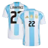 Men's Authentic L.MARTÍNEZ #22 Argentina Home Soccer Jersey Shirt 2024 - Player Version - Pro Jersey Shop