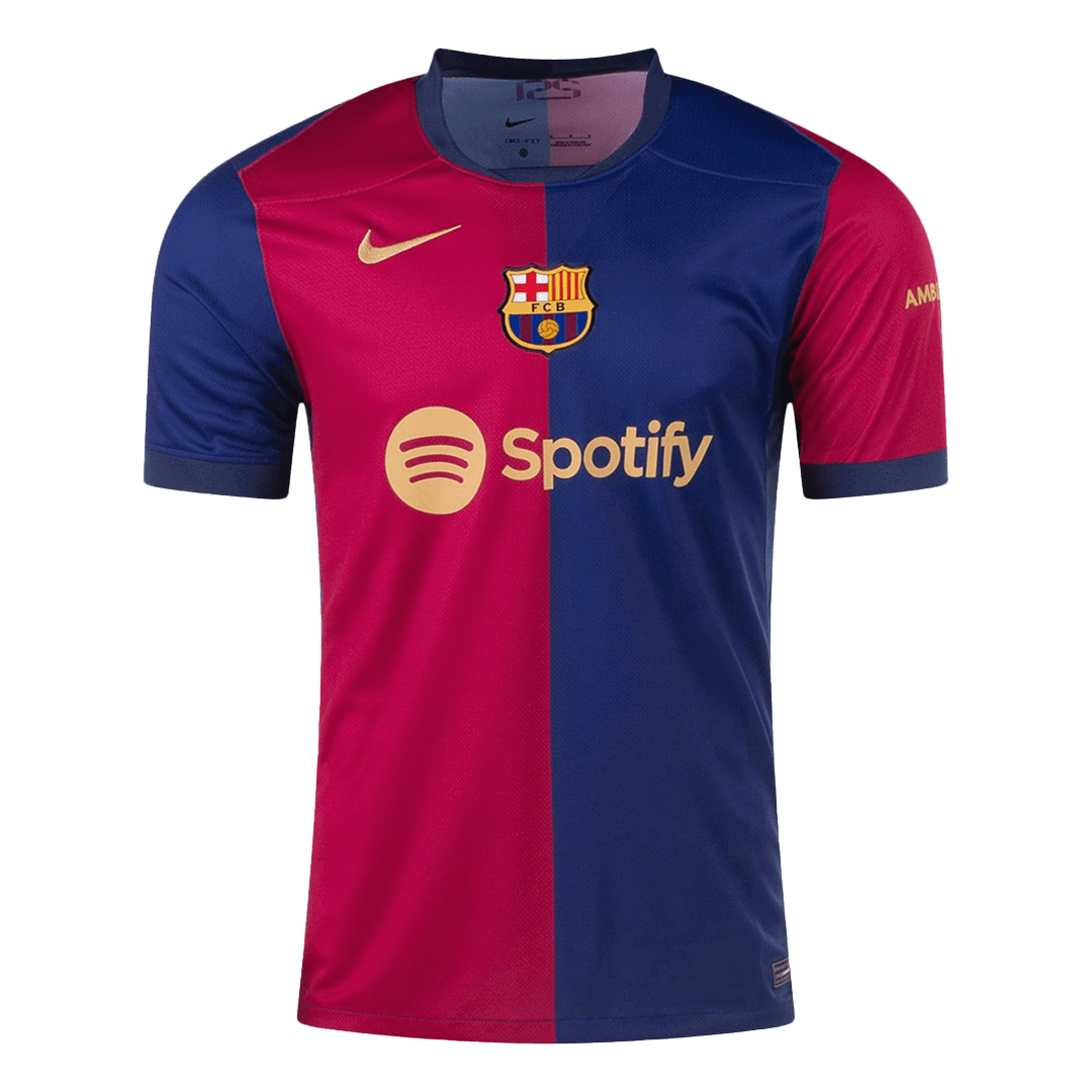 Premium Quality Men's Barcelona Home Soccer Jersey Shirt 2024/25 - Fan ...