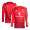 Men's Manchester United Home Long Sleeves Soccer Jersey Shirt 2024/25 - Fan Version - Pro Jersey Shop