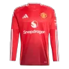 Men's Manchester United Home Long Sleeves Soccer Jersey Shirt 2024/25 - Fan Version - Pro Jersey Shop