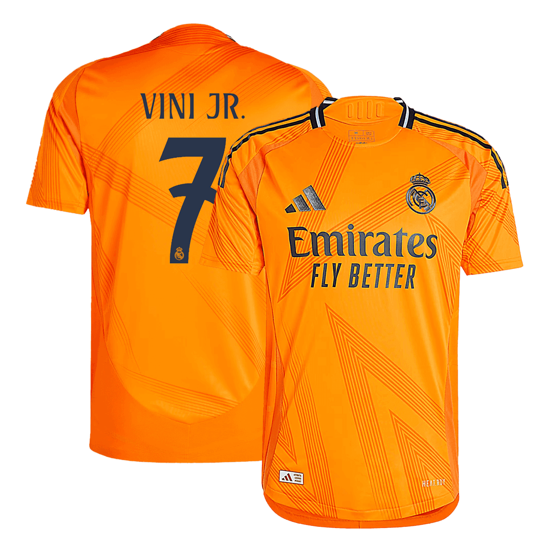 Men's Authentic VINI JR. #7 Real Madrid Away Soccer Jersey Shirt 2024/ ...