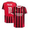 UCL Men's Authentic PULISIC #11 AC Milan Home Soccer Jersey Shirt 2024/25 - Player Version - Pro Jersey Shop