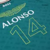 Premium Quality Men's Aston Martin Aramco Cognizant F1 Racing Team Fernando Alonso#14 Driver T-Shirt 2024 Plus Size (3XL-5XL)- Green - Pro Jersey Shop