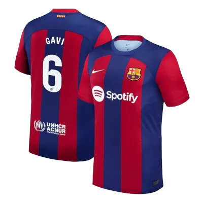 Men's GAVI #6 Barcelona Home Soccer Jersey Shirt 2023/24 - Fan Version - Pro Jersey Shop