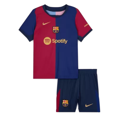 Kids Barcelona Home Soccer Jersey Kit (Jersey+Shorts) 2024/25 - Pro Jersey Shop