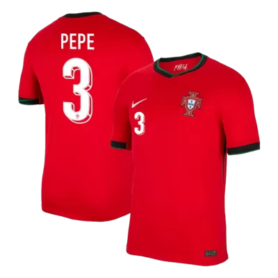 Premium Quality Men's PEPE #3 Portugal Home Soccer Jersey Shirt Euro 2024 - Fan Version - Pro Jersey Shop