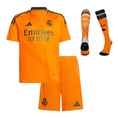 Kids Real Madrid Away Soccer Jersey Whole Kit (Jersey+Shorts+Socks) 2024/25 - Pro Jersey Shop