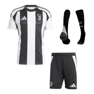 Men's Juventus Home Soccer Jersey Whole Kit (Jersey+Shorts+Socks) 2024/25 - Pro Jersey Shop