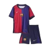 Kids Barcelona Home Spotify Logo Without Text Soccer Jersey Kit (Jersey+Shorts) 2024/25 - Pro Jersey Shop