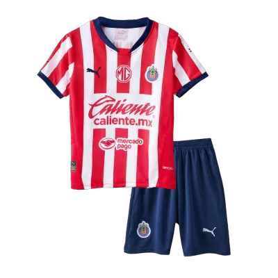 Kids Chivas Home Soccer Jersey Kit (Jersey+Shorts) 2024/25 - Pro Jersey Shop