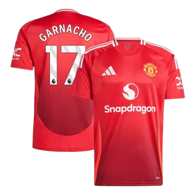 Premium Quality Men's GARNACHO #17 Manchester United Home Soccer Jersey Shirt 2024/25 - Fan Version - Pro Jersey Shop