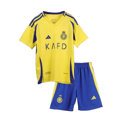 Kids Al Nassr Home Soccer Jersey Kit (Jersey+Shorts) 2024/25 - Pro Jersey Shop