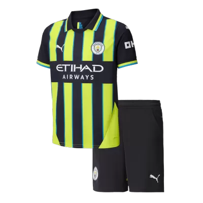 Kids Manchester City Away Soccer Jersey Kit (Jersey+Shorts) 2024/25 - Pro Jersey Shop