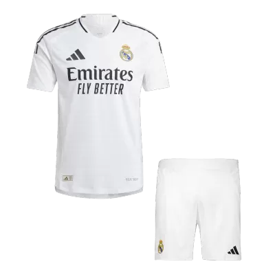 Men's Authentic Real Madrid Home Soccer Jersey Kit (Jersey+Shorts) 2024/25 - Pro Jersey Shop