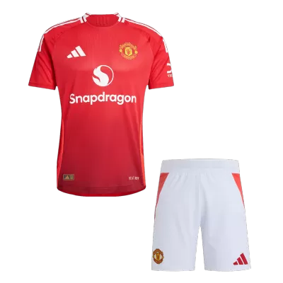 Men's Authentic Manchester United Home Soccer Jersey Kit (Jersey+Shorts) 2024/25 - Pro Jersey Shop