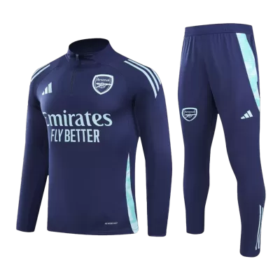 Men's Arsenal Zipper Tracksuit Sweat Shirt Kit (Top+Trousers) 2024/25 -Navy - Pro Jersey Shop