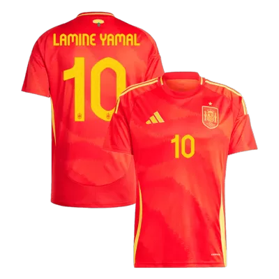 Men's LAMINE YAMAL #10 Spain Home Soccer Jersey Shirt Euro 2024 - Fan Version - Pro Jersey Shop