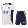 Men's Real Madrid Soccer Sleeveless Training Kit (Top+Shorts) 2024/25 -White - Pro Jersey Shop