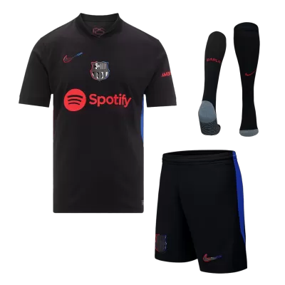 Men's Barcelona Away Soccer Jersey Whole Kit (Jersey+Shorts+Socks) 2024/25 - Pro Jersey Shop