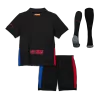 Kids Barcelona Away Soccer Jersey Whole Kit (Jersey+Shorts+Socks) 2024/25 Spotify Logo Without Text - Pro Jersey Shop