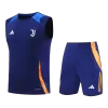 Men's Juventus Soccer Sleeveless Training Kit (Top+Shorts) 2024/25 -Navy - Pro Jersey Shop