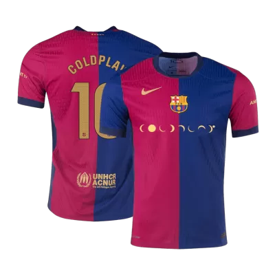 Men's Authentic COLDPLAY #10 Barcelona x COLDPLAY Home Soccer Jersey Shirt 2024/25 - Player Version - Pro Jersey Shop