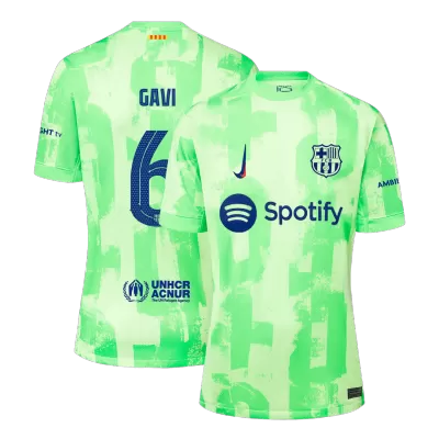 Premium Quality UCL Men's GAVI #6 Barcelona Third Away Soccer Jersey Shirt 2024/25 - Fan Version - Pro Jersey Shop