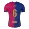 Men's Authentic GAVI #6 Barcelona Home Soccer Jersey Shirt 2024/25 Spotify Logo Without Text- Player Version - Pro Jersey Shop