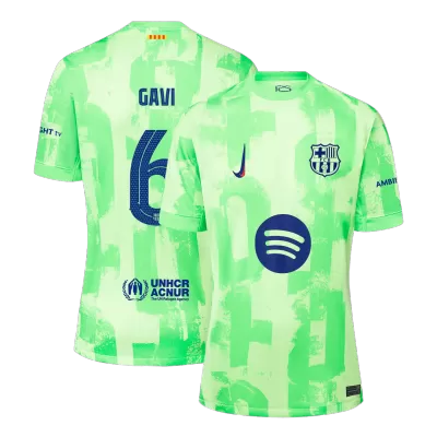 Premium Quality UCL Men's GAVI #6 Barcelona Third Away Soccer Jersey Shirt 2024/25 Spotify Logo Without Text- Fan Version - Pro Jersey Shop