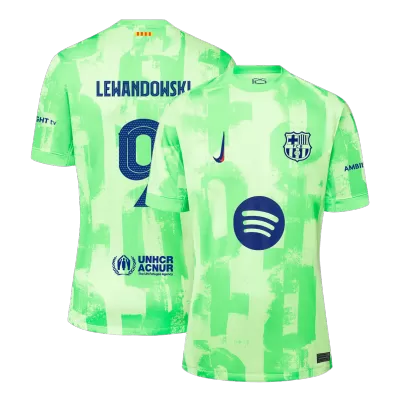 Premium Quality UCL Men's LEWANDOWSKI #9 Barcelona Third Away Soccer Jersey Shirt 2024/25 Spotify Logo Without Text- Fan Version - Pro Jersey Shop