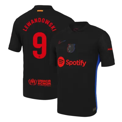 Men's Authentic LEWANDOWSKI #9 Barcelona Away Soccer Jersey Shirt 2024/25 - Player Version - Pro Jersey Shop