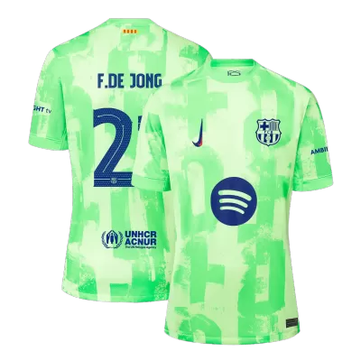 Premium Quality UCL Men's F.DE JONG #21 Barcelona Third Away Soccer Jersey Shirt 2024/25 Spotify Logo Without Text- Fan Version - Pro Jersey Shop