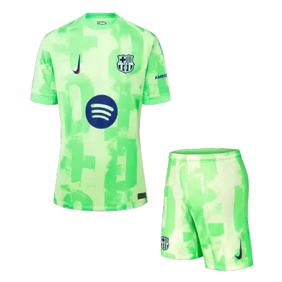 Premium Quality UCL Men's Barcelona Third Away Soccer Jersey Kit (Jersey+Shorts) 2024/25 Spotify Logo Without Text - Pro Jersey Shop