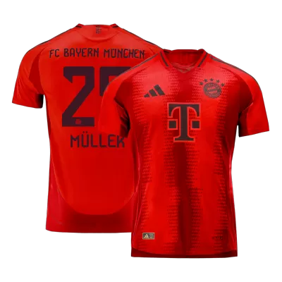 Men's Authentic MÜLLER #25 Bayern Munich Home Soccer Jersey Shirt 2024/25 - Player Version - Pro Jersey Shop